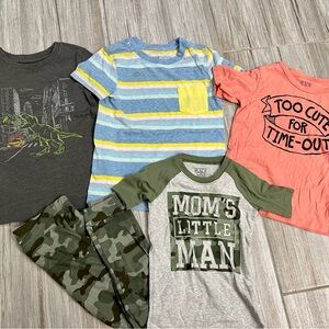Boys 4t Bundle- 3 tees and a pajama set